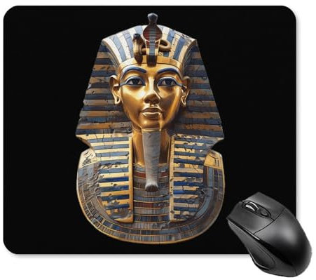 Mauspads Ägyptischer Pharao Gaming Mauspad Vernähte Kanten,Tragbar Tischunterlage Für Büro Pc Büro 25X30Cm