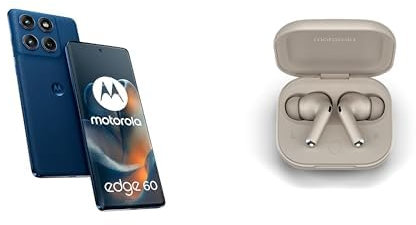Motorola Edge 60 12 512 Gibraltar Marine + Moto Buds Plus Beige Sable AMZ
