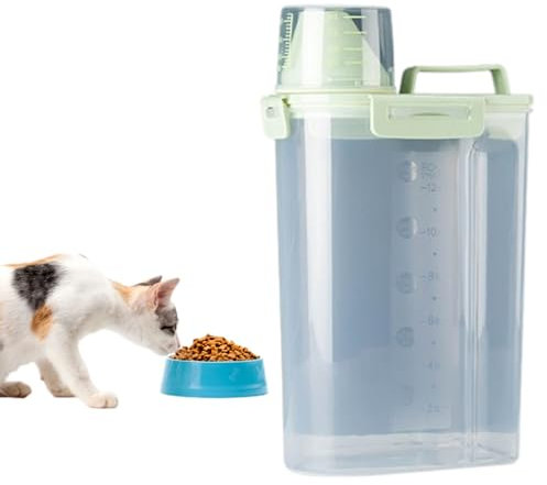 Conteneur de stockage de nourriture pour chien : récipient de stockage d'aliments secs durables avec couvercle d'étanchéité, distributeur de nourriture pour animaux de compagnie hermétiques | Un