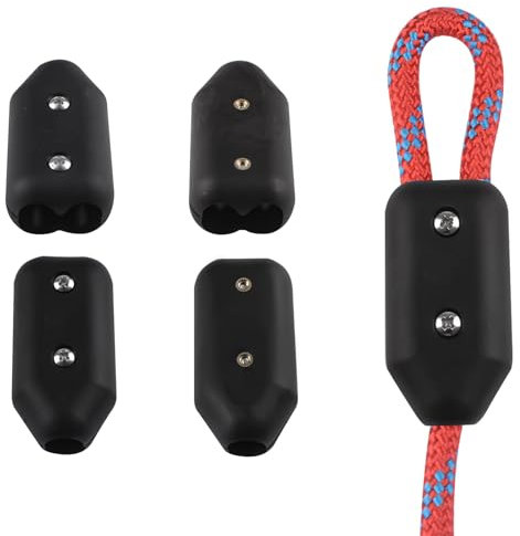 INCREWAY Wiederverwendbare Seilklemme, Kunststoff-Seilverbinder, geeignet für 9–10 mm Nylonseile oder geflochtene Seile, 4 Stück