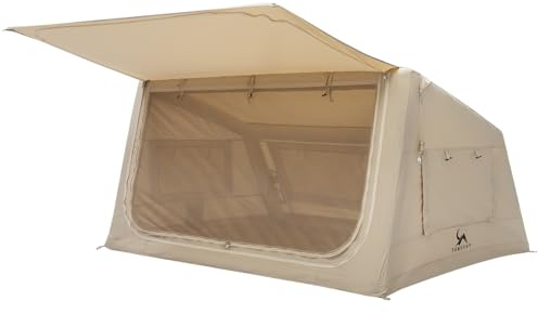 TOMOUNT Aufblasbares Zelt aus Segeltuch mit Pumpe, einfache Einrichtung, aufblasbar, für Outdoor, Luftzelt für Camping, Wandern, Angeln