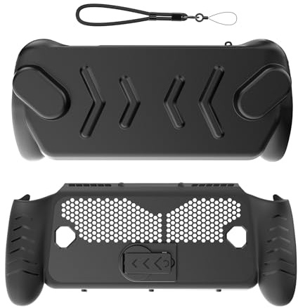 Tuvzylory Schutzhülle für Handheld-Spielkonsole, kompatibel mit ROG für Xbox Ally X, mit Ständer, TPU-Material, stoßfest, 360°-Schutz, eingebauter verstellbarer Ständer (All-Inclusive-Gehäuse)