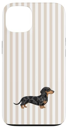 Tan & Black Dapple Dachshund Wiener Dog Striped Pattern Case for iPhone 13