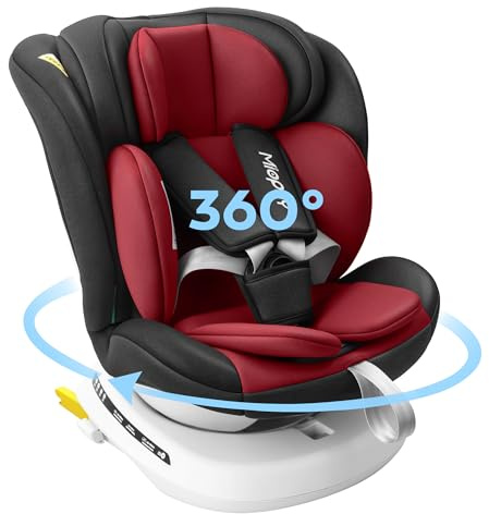 Miophy I-Size 360°drehbar Kindersitz, Gruppe 0+1/2/3, 0-12 Jahre, 40-150 cm, Baby Autositz mit isofix, ECE R129/04