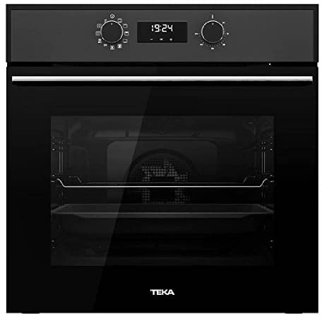 Teka HSB 620P - Horno Pirolítico Multifunción de 60 cm, Sistema de Limpieza DualClean, Touch Control, Calentamiento Rápido, Puerta Tres Cristales, Color Negro
