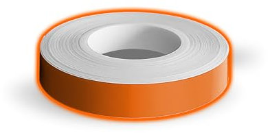 4R Quattroerre.it 10274 Wheel Stripes Rifrangenti per Cerchi Moto, Arancione, 9 mm x 6 mt