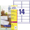 AVERY Zweckform LR7163-100 Recycling Etiketten (1.400 Adressaufkleber, 99,1x38,1mm auf A4, 100% recyceltes Altpapier, bedruckbar, selbstklebend, für DIN lang Briefkuverts) 100 Blatt, naturweiß