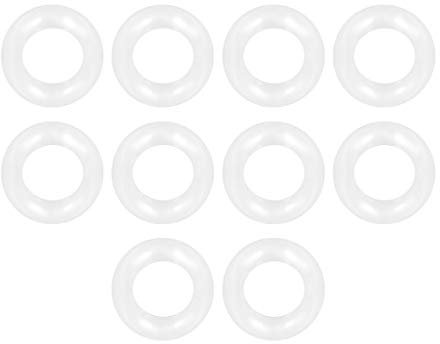 sourcing map 10 Stk. Silikon O-Ring VMQ Dichtungsring 15mm AD 9mm ID 3mm Breite Weiß