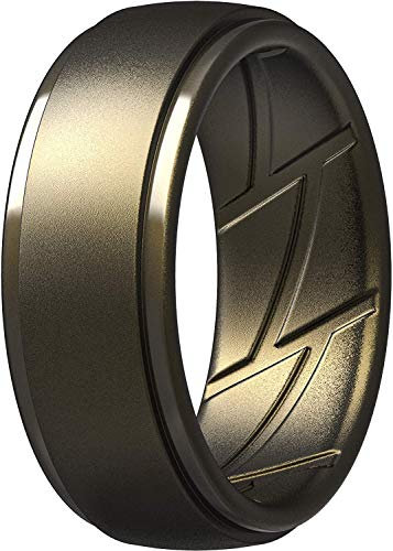 ThunderFit Men's Silicone Rings 10mm Wide 2.5mm Thick Rubber Bands, Breathable, Variety Multipack 1-10, 5.5 - 6 (16.50mm), Silicone, No Gemstone