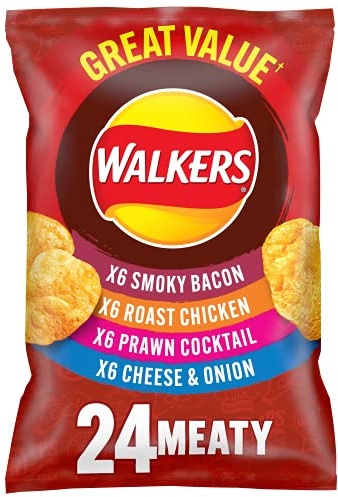 Walkers Snack Foods Ltd Meaty Variety Multipack Crisps 24 x 25g