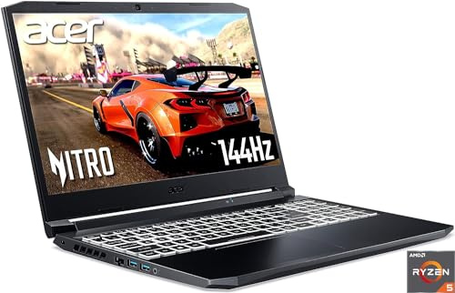 Acer Nitro 5 AN515-45 15.6 inch Gaming Laptop - (AMD Ryzen 5 5600H, 16GB, 512GB SSD, NVIDIA GeForce RTX 3060, Full HD 144Hz, Windows 11, Black - 3 Year Warranty)