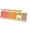 HK Gaming Pudding Keycaps | Doubleshot PBT Keycap Set | Full 108 OEM Profile Key Set | ANSI US-Layout | For Mechanical Keyboard | Compatible with Cherry MX, Gateron, Kailh, Outemu | Orange