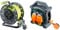 Masterplug Pro-XT Four Socket Open Cable Reel Extension Lead, Thermal Cut Out and Power Switch, 50 Metres High Visibility Cable & Two Socket Outdoor Weatherproof Case Reel, 20 Metres