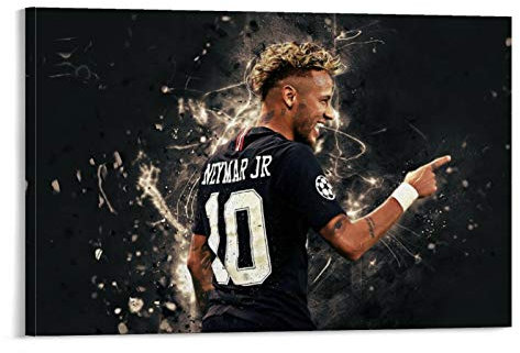SHADIAO Neymar Fashion Art Poster für Top-Fußballspieler, Leinwand-Kunst-Poster und Wandkunstdruck, modernes Familienschlafzimmerdekor, 30 x 45 cm