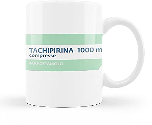 Tachipirina paracetamolo Tazza Mug Colazione Personalizzata Idea Regalo Festa Compleanno Decorazioni Tumblr Frasi Simpatiche Phrase Creative Design Alternative Ironia Divertente Buona Giornata