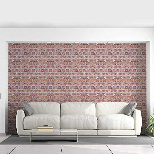 Selbstklebende Tapete mit 3D-Effekt, Stein-Wandaufkleber, für Wohnzimmer