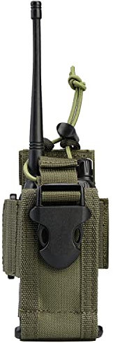 VIPERADE Walkie Talkie Bag - MOLLE Radio Holder, Adjustable Holster for Vest or Belt - Multifunctional Pouch - Green