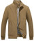 KUDORO Blouson Homme Léger pour Printemps Été Zippée Veste d'Extérieur Casual Bomber de Couleur Uni Veste Coupe-Vent à Col Montant Jacket Homme de l'Aviateur Thin Classique Décontracté(Kaki,L)