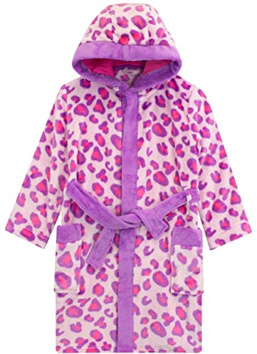 Harry Bear Girls Dressing Gown Animal Print