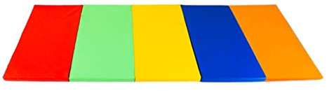 Turnmatte Weichbodenmatte 50% Faltbare Gymnastikmatte, PU-Fitnessmatte Mit Griff, Zum Taumeln, Tanzen, Crunches, 300 X 120 X 5 cm (Size : 300x120x5cm)
