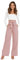 Odizli Paperbag Hosen Damen Elegant High Waist Culottes Palazzo Hosenrock Lang Weite Hose Sommer Business Festlich Stoffhose Marlenehose Anzughose Schlupfhose Freizeithose mit Gürtel Rosa XL
