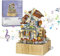 Modular Haus Bausteine, 799 Klemmbausteine Windmühle Musikbox Bausteine Mit Minifigure, MOC Spieluhr des Windmühlenhauses Bauset Konstruktionsspielzeug Set Nicht Kompatibel mit Lego Haus