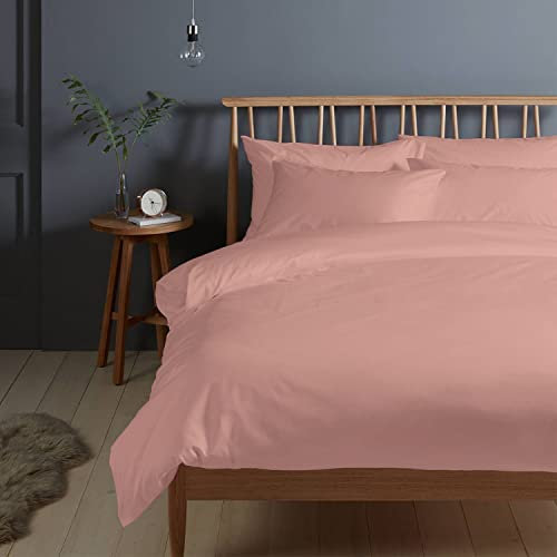 Pizuna 400 Fadenzahl aus Baumwolle Bettwäsche Rose, 100% Langstaple Baumwolle Bettbezug und Kissenbezug, 100% Baumwolle Mako Satin 2-Teilig Bettwäscheset 200x200 + 80x80 Rose