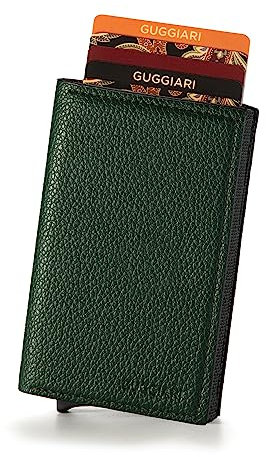 GUGGIARI® Porte Carte - Porte Carte Bancaire avec Poche pour Monnaie et Poche à Rabat avec Fermeture Magnétique - Portefeuilles Pop-up avec Blocage RFID - Porte Cartes Mince - Forest