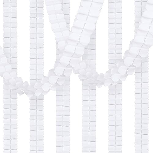 Girlanden Weiß, 6pcs Hängenden Papier Kleeblatt Girlande Weiss, Partygirlanden Papier für Geburtstag Hochzeit Kommunion Taufe Fasching Karneval Party Deko