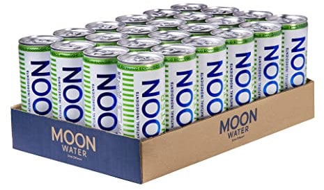 MOONMATE MOON WATER Refresco Lima y Jengibre Ecológico 24 x 250 ml, Natural, Sin Colorantes ni Conservantes