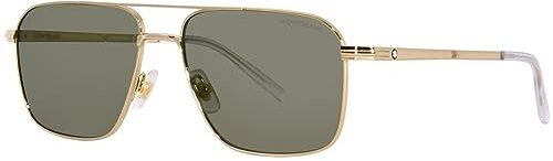 Montblanc Sport Mb0278s-002 56 Sunglass Man Metall Sonnenbrille, Golden (golden)
