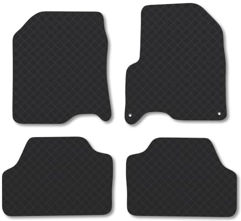 Fits Hyundai Kona (2017-2023) [Electric] 3mm Rubber Car Mats | Tailored Fit Durable Floor Mats Full Coverage Protection Waterproof Accessories Easy Clean Anti Slip Made in the UK