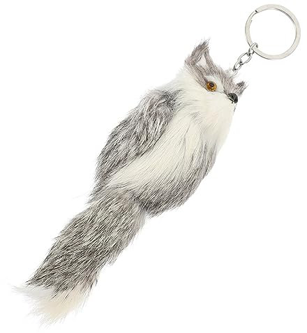 HOMSFOU Kleiner Fuchs Schlüsselanhänger Fuchs-schlüsselanhänger Flauschiger Tier-schlüsselanhänger Schlüsselhalter Für Tierautos Tasche Schlüsselanhänger Kunsthandwerk Fräulein Mini Metall