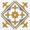 d-c-fix 6 vinilos azulejos adhesivos de pared Nadia oro 15x15 cm - paneles decorativos lavables pegatinas baldosas decoración revestimiento PVC - para baño, cocina