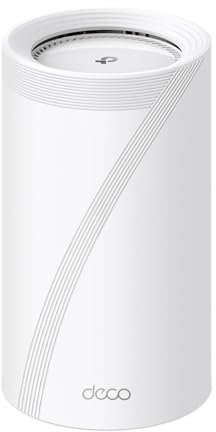 TP-Link Système maillé BE85 Wi-Fi 7 BE22000 tri-bande pour toute la maison - 2 flux 22 Gbit/s, 2 x 10 G + 2 ports 2,5 G, 8 antennes à gain élevé, VPN, IA itinérante, 4 x 4 MU-MIMO, HomeShield (1 pièce