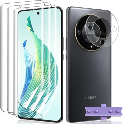 Teenrpov [3+1 Piezas TPU Protector de Pantalla para Honor Magic 6 Lite + Honor Magic 6 Lite Protector de Lente cámara, HD, Resistente a Arañazos, para Honor Magic 6 Lite Protector Pantalla