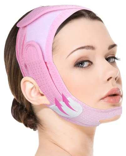 Doppelkinn-Reduzierer Wiederverwendbarer V-Linien Gesichts-Schlankheitsgurt V Gesichtsmasken Gesichts-Lifting-Gürtel V-förmig Lifting-Maske für schlaffe Gesichtshaut Verbesserung Gesichtsmorphologie
