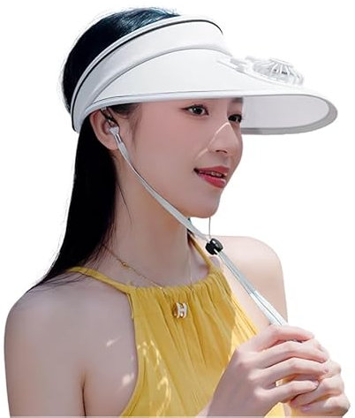Unisex USB Charging Fan Hat With Three-Speed Cooling - UPF 50+ Sun Protection Visor for Fishing, Hiking, Outdoor Summer Activities