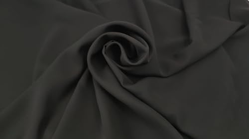 Stoff-Kollektion - Chiffon Stoff Meterware aus Polyester - Feinfaseriger Chiffonstoff, leuchtende Farben & 150cm breit – Ideal zum Nähen, für Bekleidung, als Dekostoff etc. - Schwarz