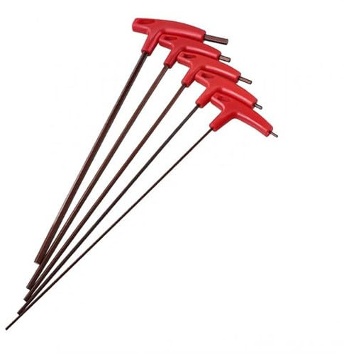 Skday CléS Hexagonales,Acier CléS Allen Clé hexagonale à poignée en T 3/4/5/6/8mm, tête plate/sphérique, douille hexagonale universelle à Double extrémité, outils Allen