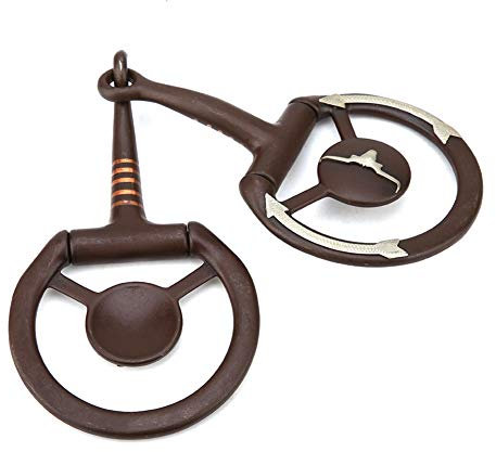 JTLB Pferdemaulgebiss, Antikes Westerngebiss Zum Kauen von Pferden mit Gs-Besatz Am Maul und Kupfereinlage