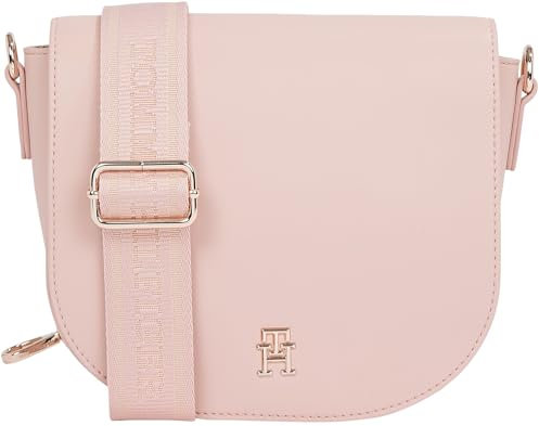 Tommy Hilfiger Sac à Bandoulière Sac Femme Logotape Large Bandoulière, Rose (Foggy Pink), Taille Unique
