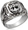 TYMONT S925 Sterling Silber U.S. Marine Corps Eagle Ring, U.S. Navy Anchor Sailor Ring, Militärische Geschenke Für Veteranen Männer Und Jungen,Silber,10