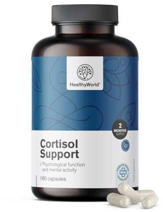 HealthyWorld Cortisol Support - 180 Kapseln - vegetarische Formel