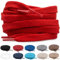 TULMERO 2 pares de cordones 100% algodón – Cordones planos de 8 mm de ancho para zapatillas de deporte, rojo, 90