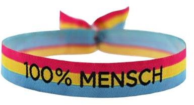3x 100% Mensch pansexuell Armband Festival Bändchen Pride Lgbt