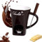 JIABAOZ Tazza per Fonduta di Cioccolato, Tazza per Fonduta Cioccolato in Ceramica,Tazza per Fonduta Candela, Tazza per fonduta in Ceramica Tazza per Fusione (Coffee)