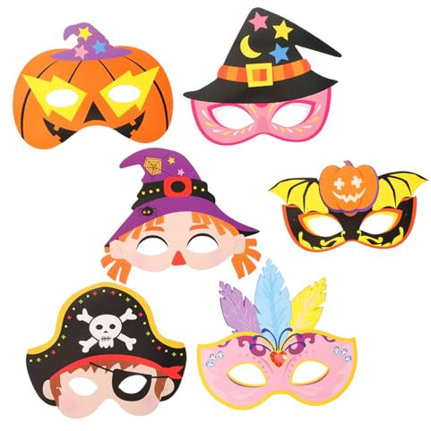Toyvian 6stücke Karton- Für Halloween Kostümparty Accessoires Dekorative Masken Für Und Fasching Zufällige Designs