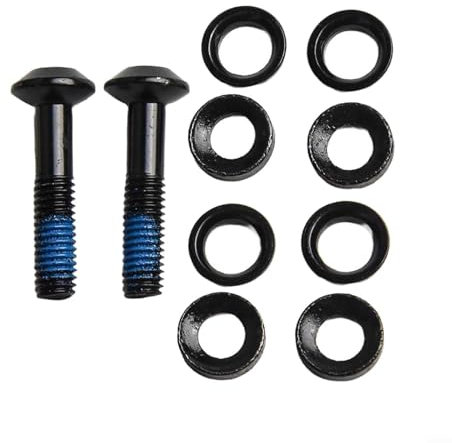 Gdfnmogo 2 Pack Bicycle Disc Brake Caliper Screws M6x24mm High-Carbon Steel Mounting Bolts Washers for Mountain Bike,Scooter,Balanced Bike