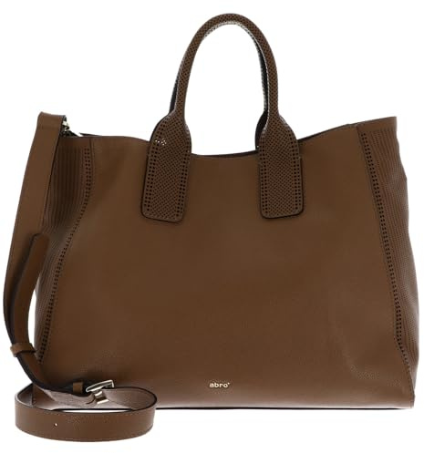 Abro Umhängetasche Handtasche Leather Erson Shopper Malea Caramel/Cognac braun
